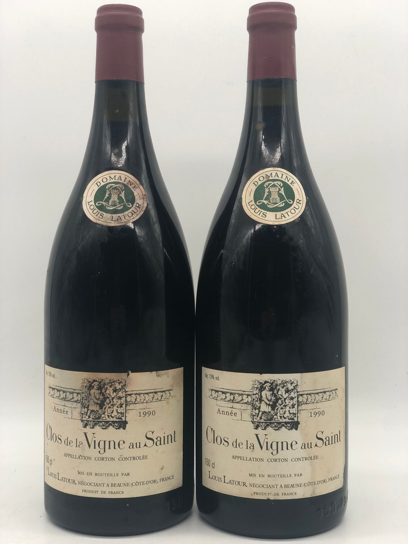 2 x 1,5ltr Clos de la Vigne au Saint Corton Louis Latour 1990 (Magnum)