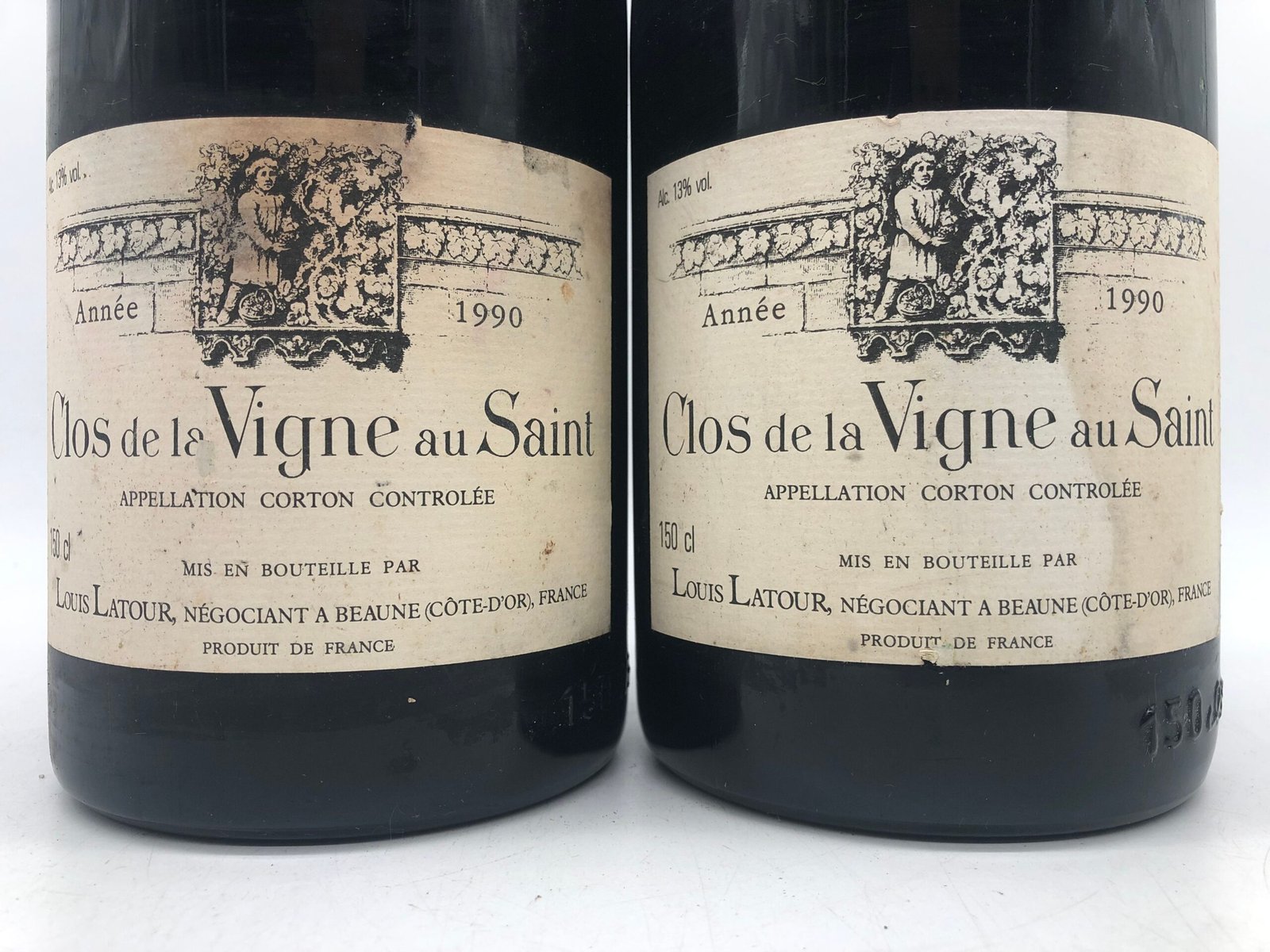 2 x 1,5ltr Clos de la Vigne au Saint Corton Louis Latour 1990 (Magnum)