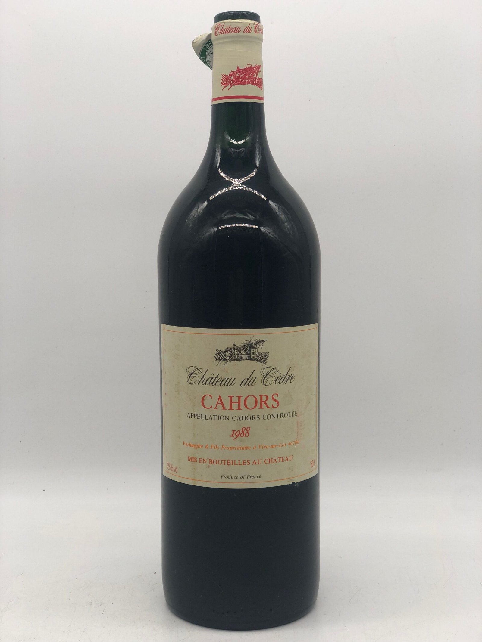 1 x 1,5ltr Cahors Chateau de Cèdre 1988 (Magnum)