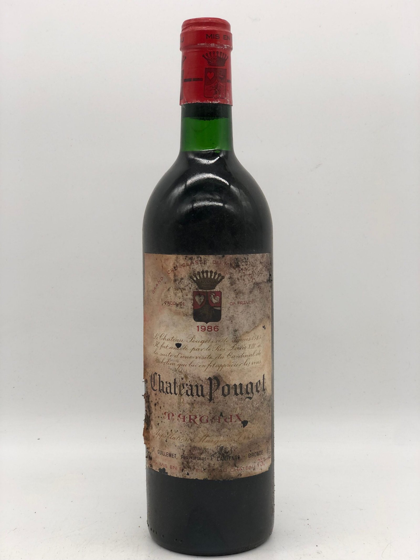 1 x 75cl Chateau Pouget, Margaux 1986