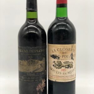 Mixed lot of 2 x 75cl AOC Moulis 1975 reds